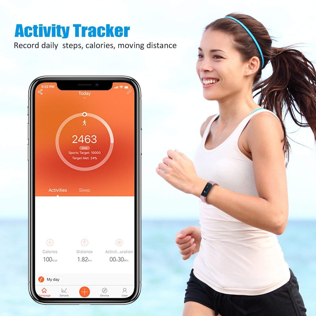 SmartFit Slim Activity Tracker Smart Watch – Sleep Monitor, Pedometer, iOS & Android