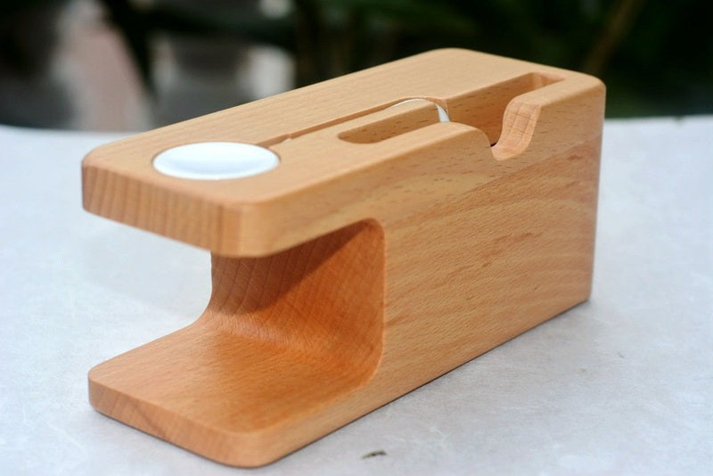 Bamboo 2-in-1 Apple Watch & iPhone Charging Stand Holder