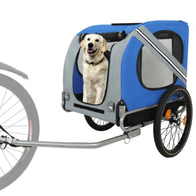Large Folding Bike Trailer For Dogs  120LB Capacity All-Terrain Pet