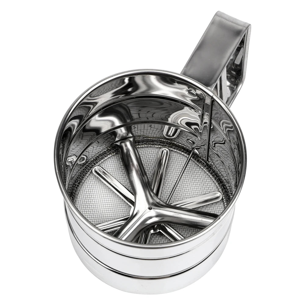 Stainless Steel Sieve Cup Baking Icing Sugar Shaker Bakeware Powder Flour Mesh Sifter Cup Pastry Baking Tools