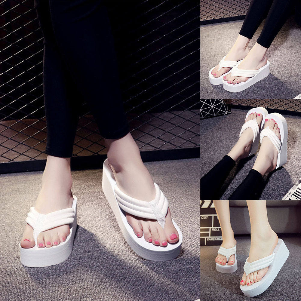 Holiday All Match Platform Flip Flops Home Beach