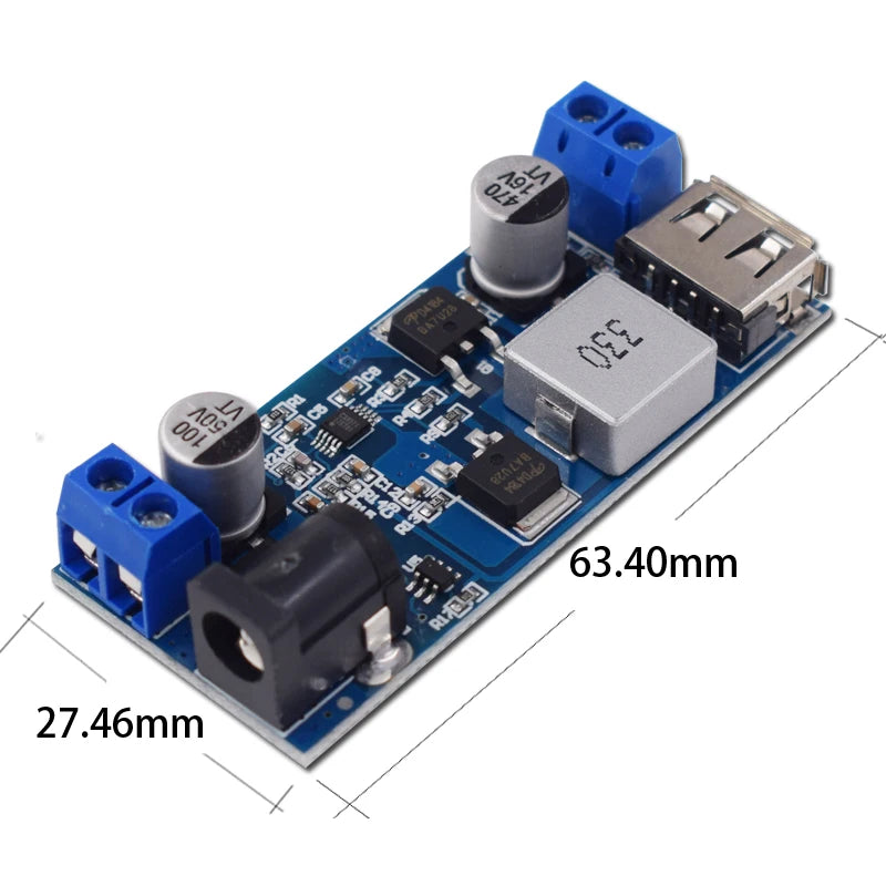 DC-DC 24V/12V To 5V 5A Step Down Power Supply Buck Converter Replace LM2596S Adjustable USB Step-down Charging Module For Phone