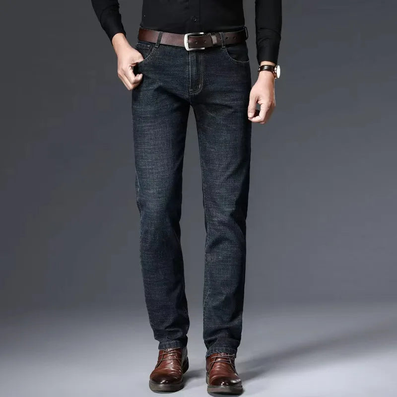 2026 New Style Business Men's Jeans Casual Straight Stretch Fashion