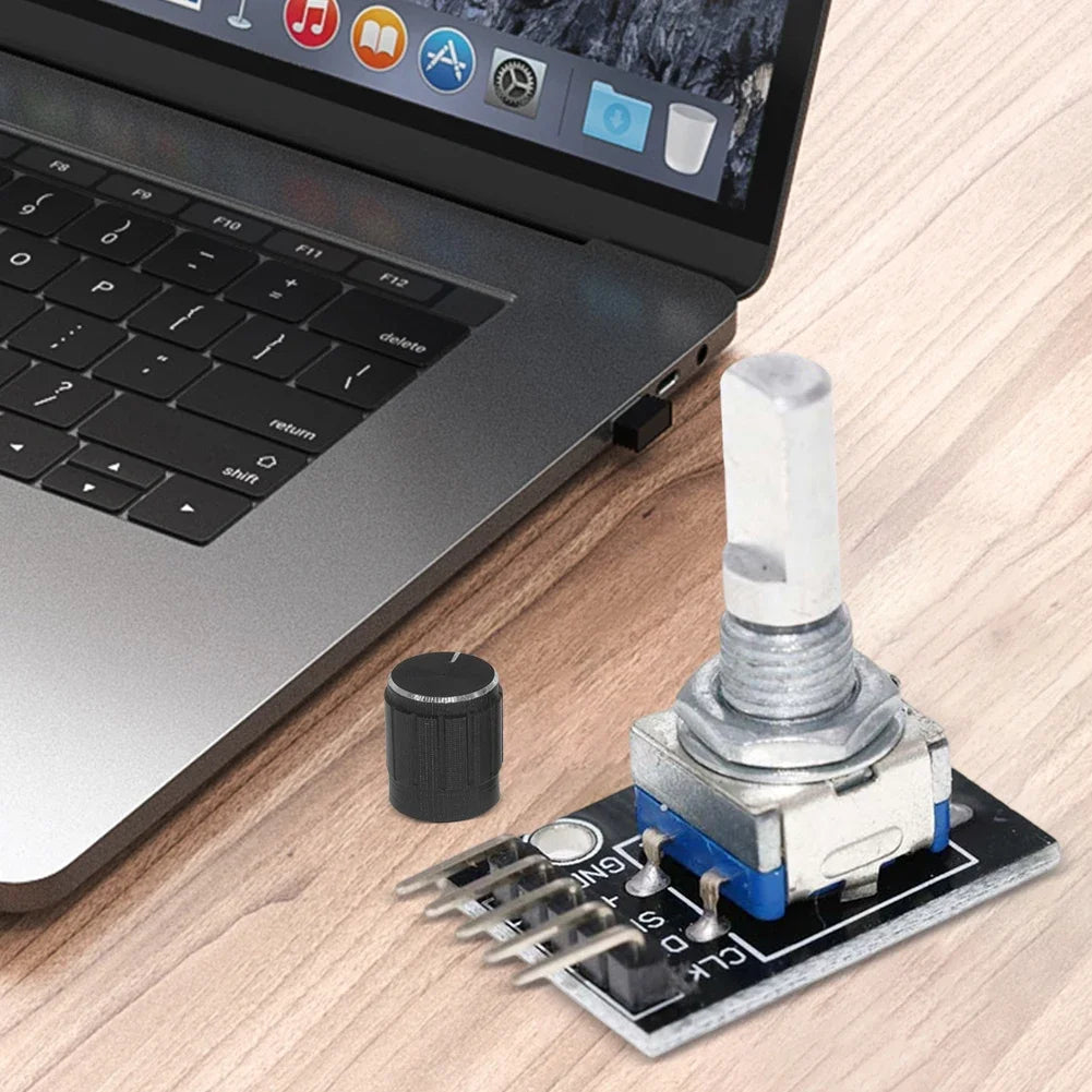 1-8PCS KY-040 360 Degrees Rotary Encoder Module with Knob Cap 5V Brick Sensor Switch Development Board Module for Arduino
