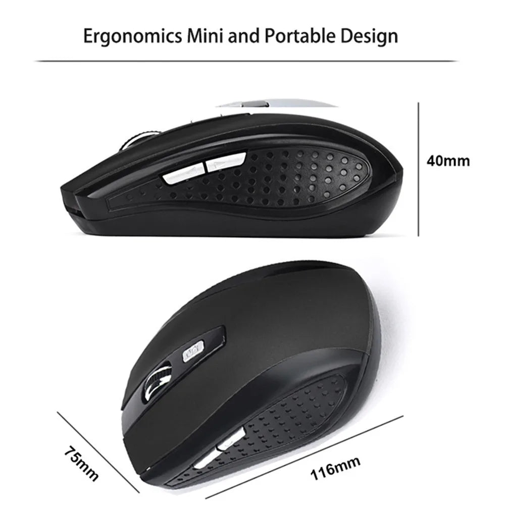 2.4G Wireless Mouse 2.4Ghz Gaming Mouse 6D Optical Wireless Mouse Slim