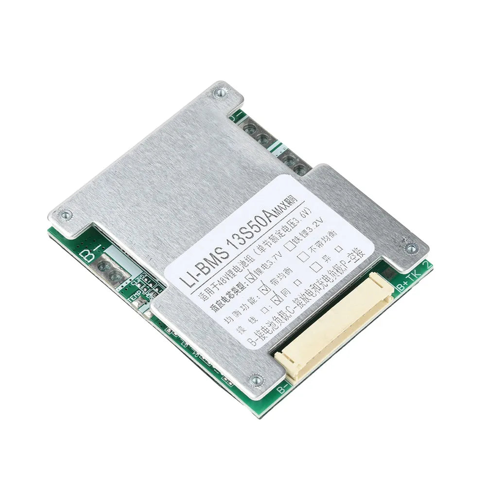 BMS 13S 48V 50A 18650 Li-ion Lithium Battery Pack Protection PCB Board Electronics For Electric Car Battery Car Balance Vehicle