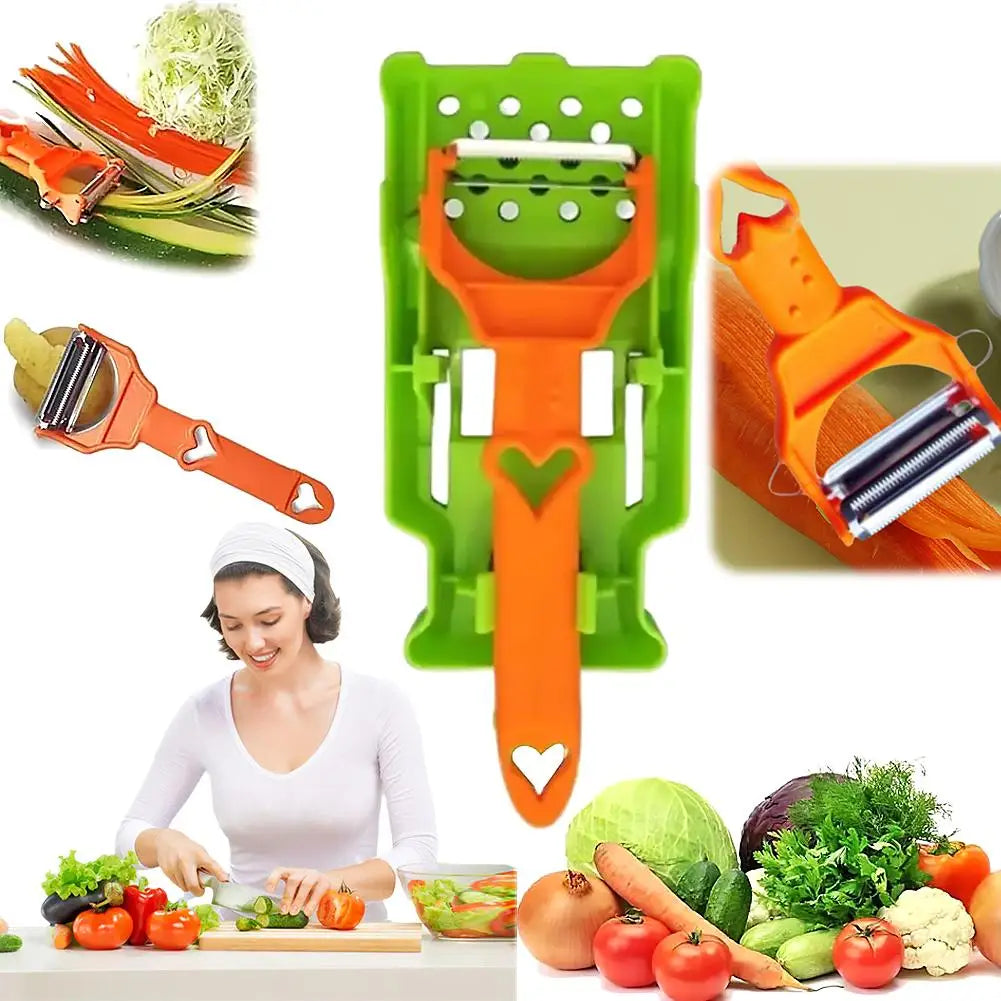 Cocororo Peeler Fruit And Vegetable Peeler Multifuncional Doble Strips For Potato Orange With Juicer And Potato Zest Peeler
