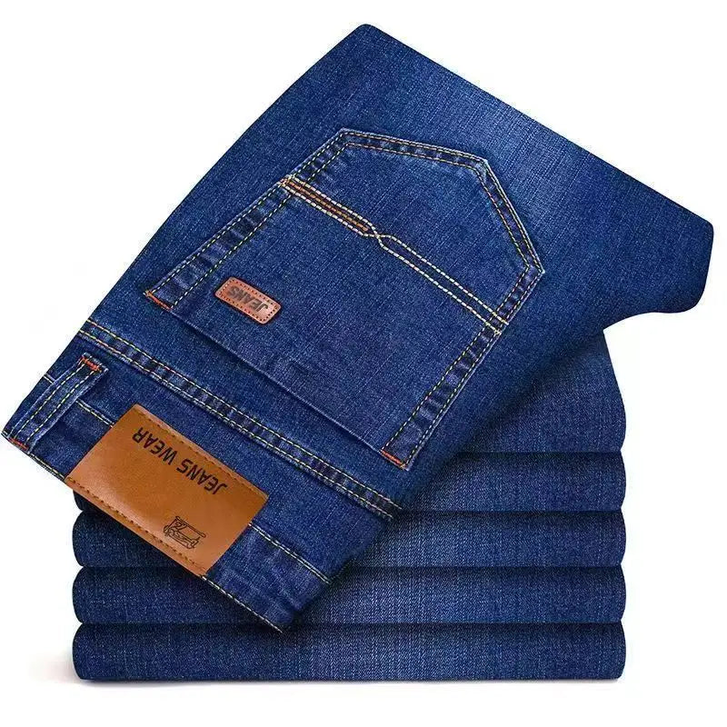 2026 New Style Business Men's Jeans Casual Straight Stretch Fashion