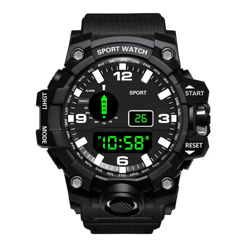 YIKAZE Men's Watch LED Digital Men Sport Watches Fitness Electronic