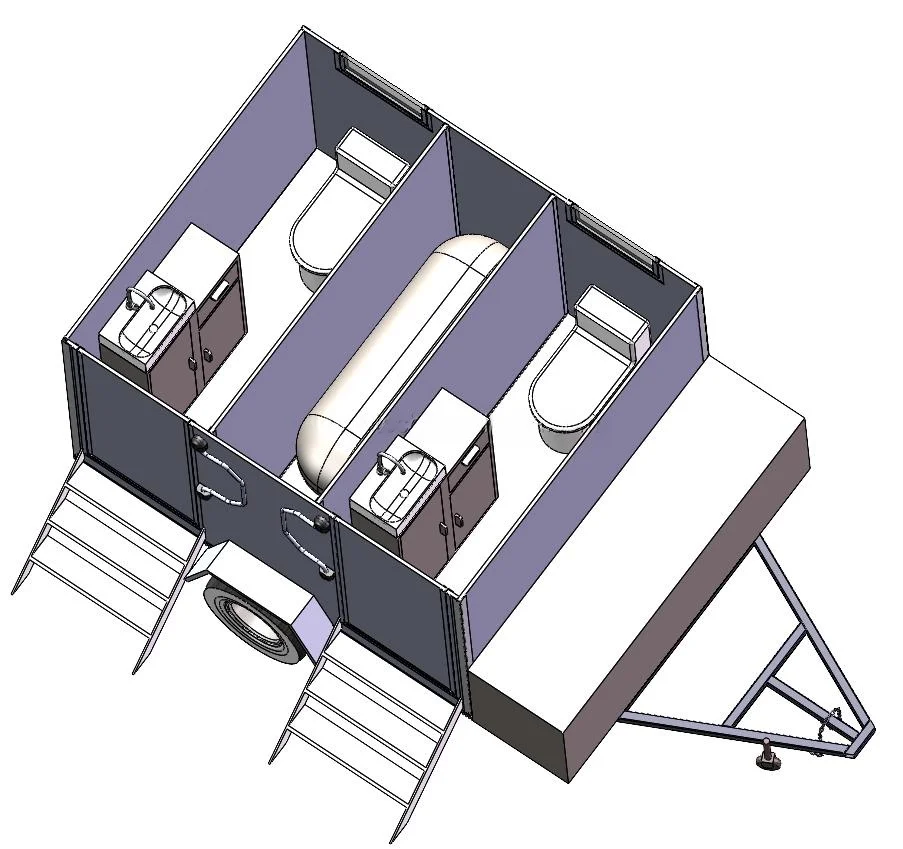 Hot Selling  Portable Toilet Trailer for Park Camping and Modern Design Outdoor Activities Mobile Toilet