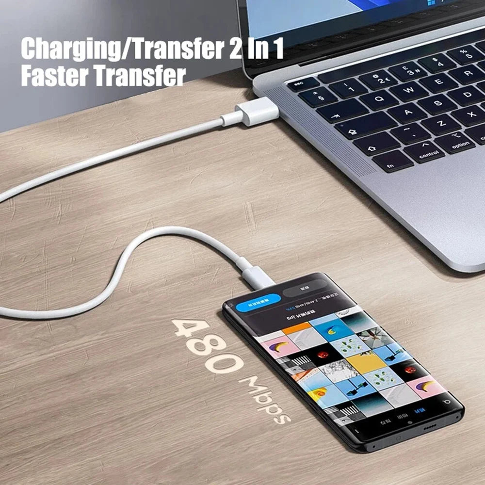 PD 60W USB C to USB Type C Cable Fast Charge Data Cable For Iphone 15