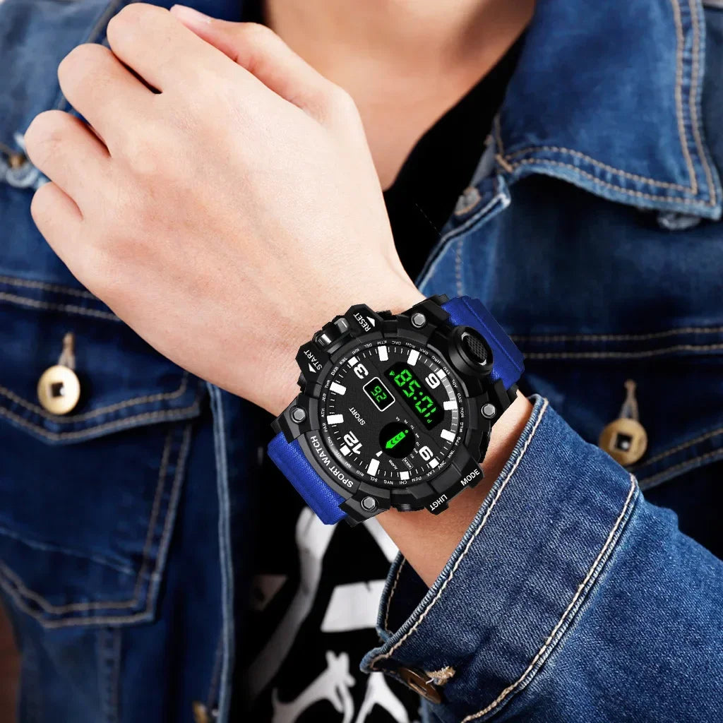 YIKAZE Men's Watch LED Digital Men Sport Watches Fitness Electronic