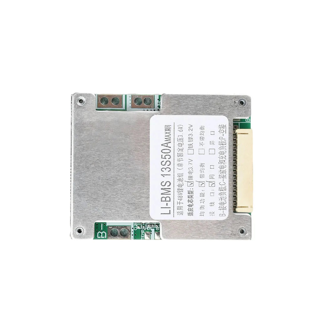 BMS 13S 48V 50A 18650 Li-ion Lithium Battery Pack Protection PCB Board Electronics For Electric Car Battery Car Balance Vehicle