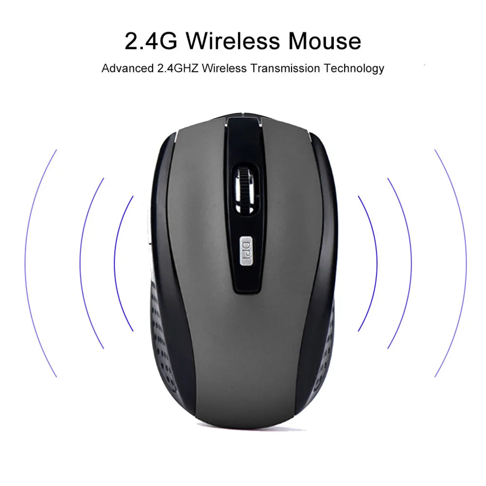 2.4G Wireless Mouse 2.4Ghz Gaming Mouse 6D Optical Wireless Mouse Slim