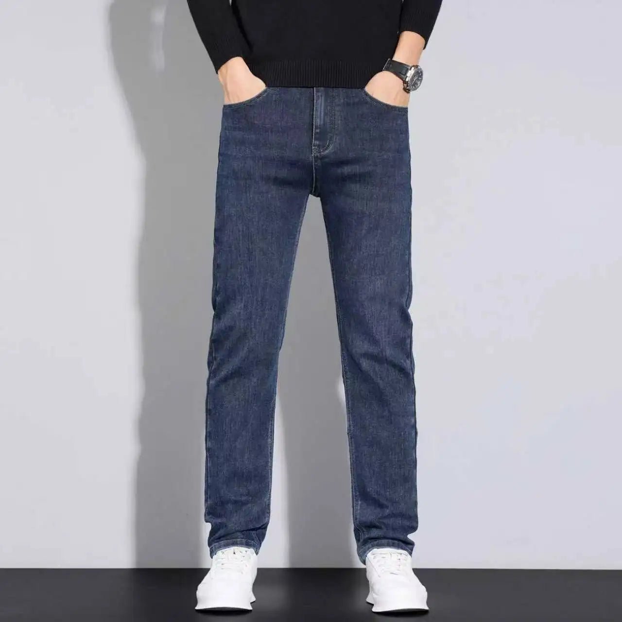 2026 New Style Business Men's Jeans Casual Straight Stretch Fashion