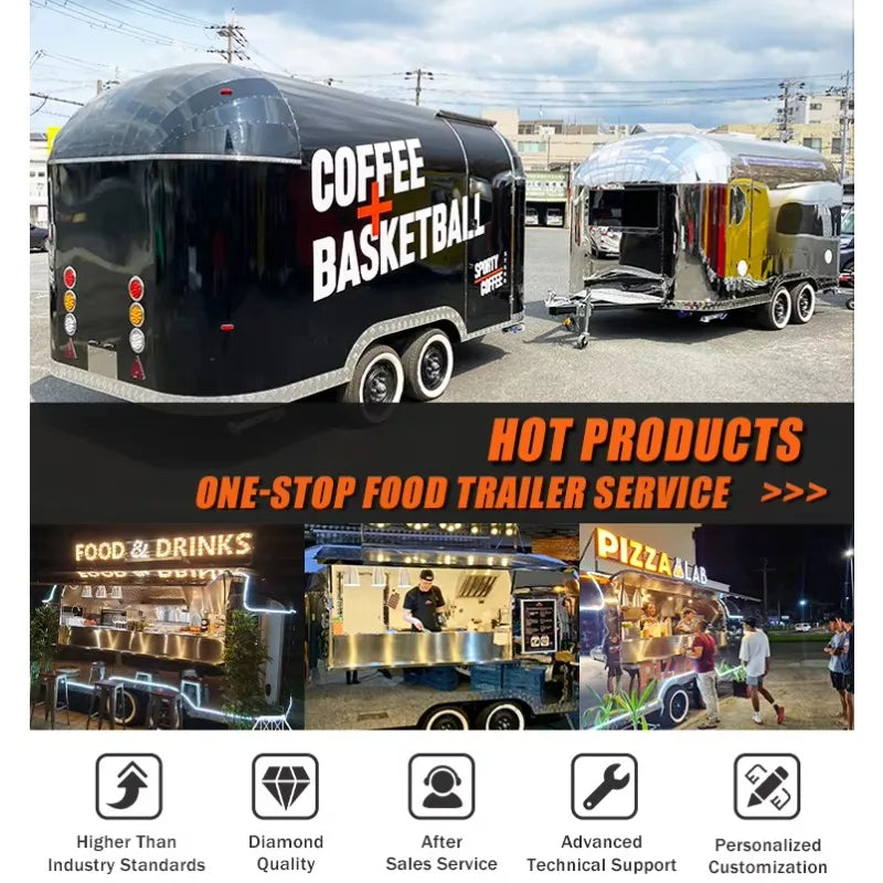 Top Selling Mobile Kitchen Food Carts and Food Ice Cream Pizza Coffee Trailer Truck Hot Sale