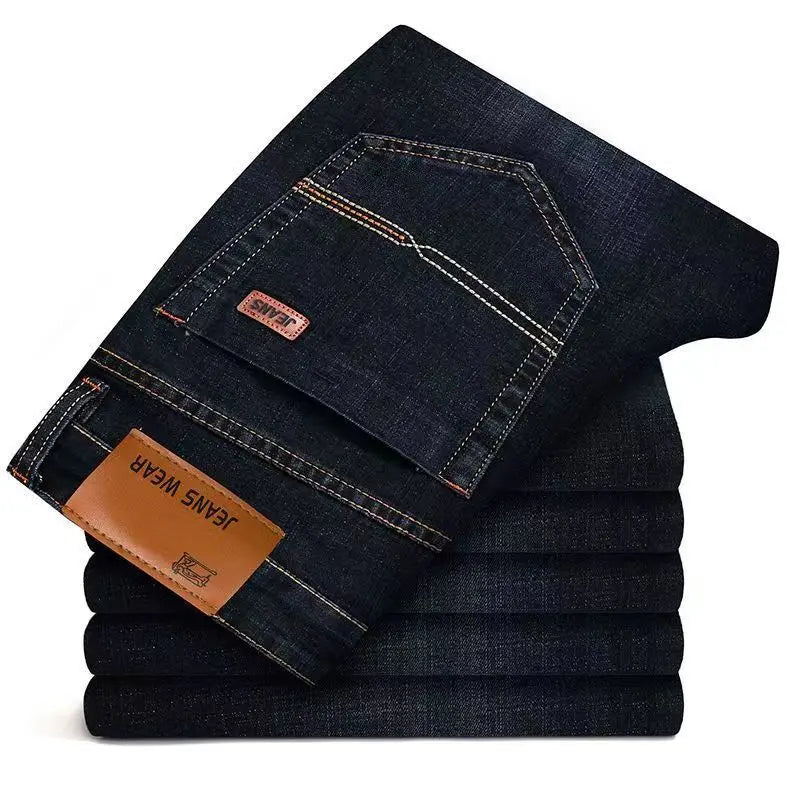 2026 New Style Business Men's Jeans Casual Straight Stretch Fashion