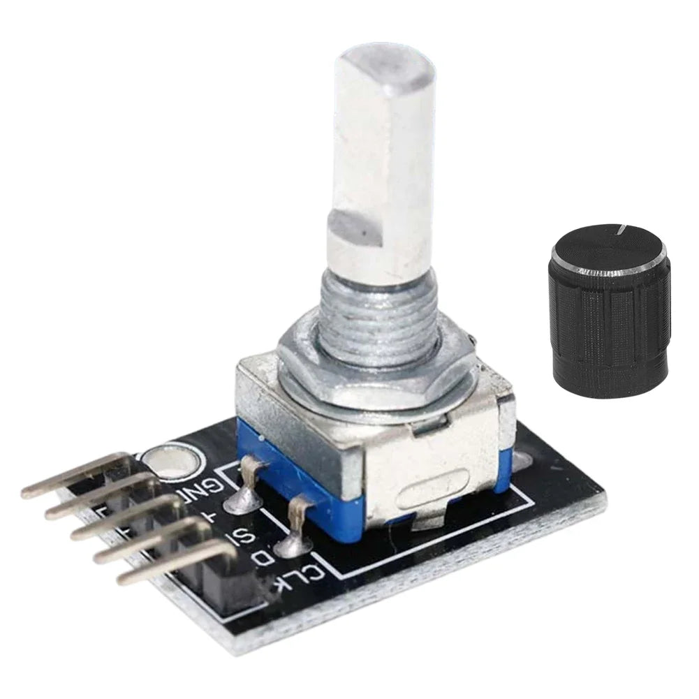 1-8PCS KY-040 360 Degrees Rotary Encoder Module with Knob Cap 5V Brick Sensor Switch Development Board Module for Arduino