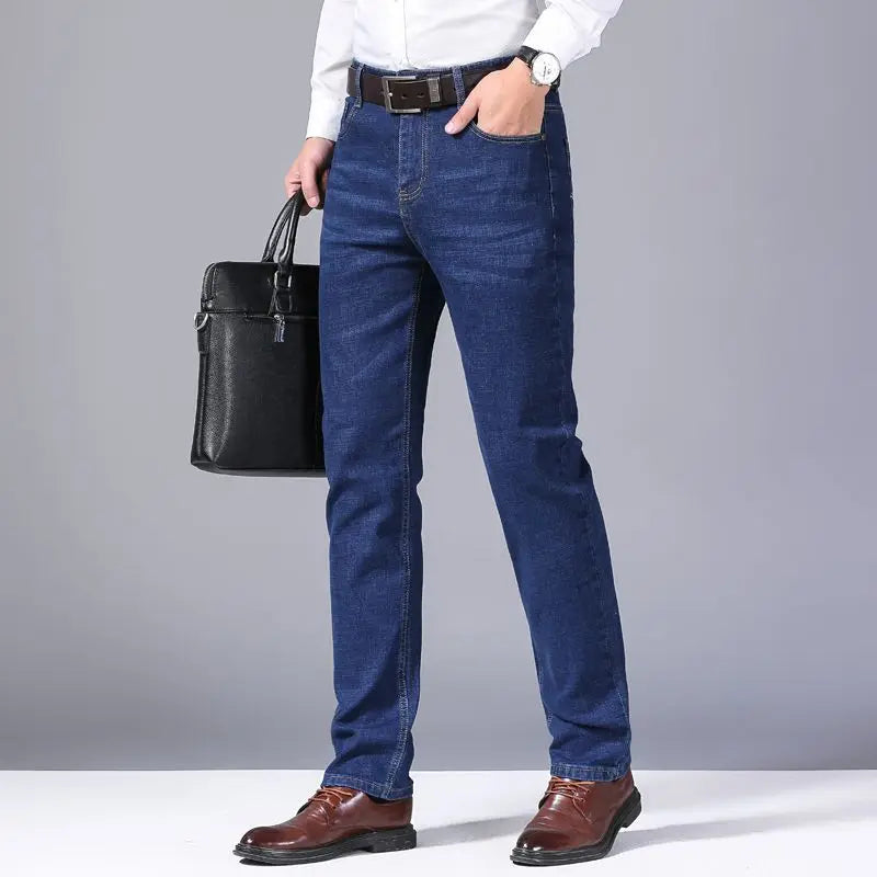 2026 New Style Business Men's Jeans Casual Straight Stretch Fashion