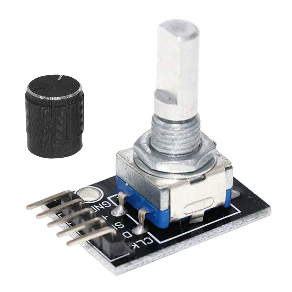 1-8PCS KY-040 360 Degrees Rotary Encoder Module with Knob Cap 5V Brick Sensor Switch Development Board Module for Arduino