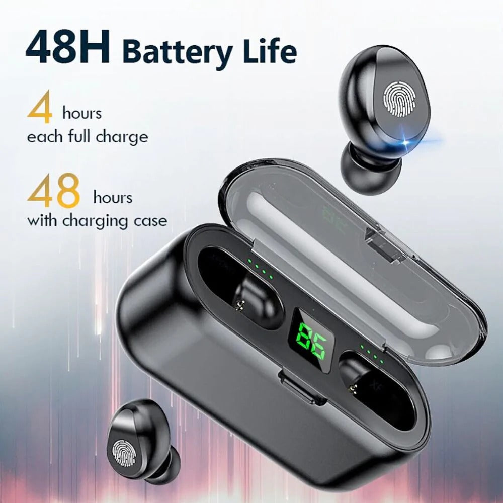 Bluetooth 5.0 Wireless Earbuds with Charging Case Power Bank – IPX7 Waterproof, CVC 8.0 Noise Cancelling