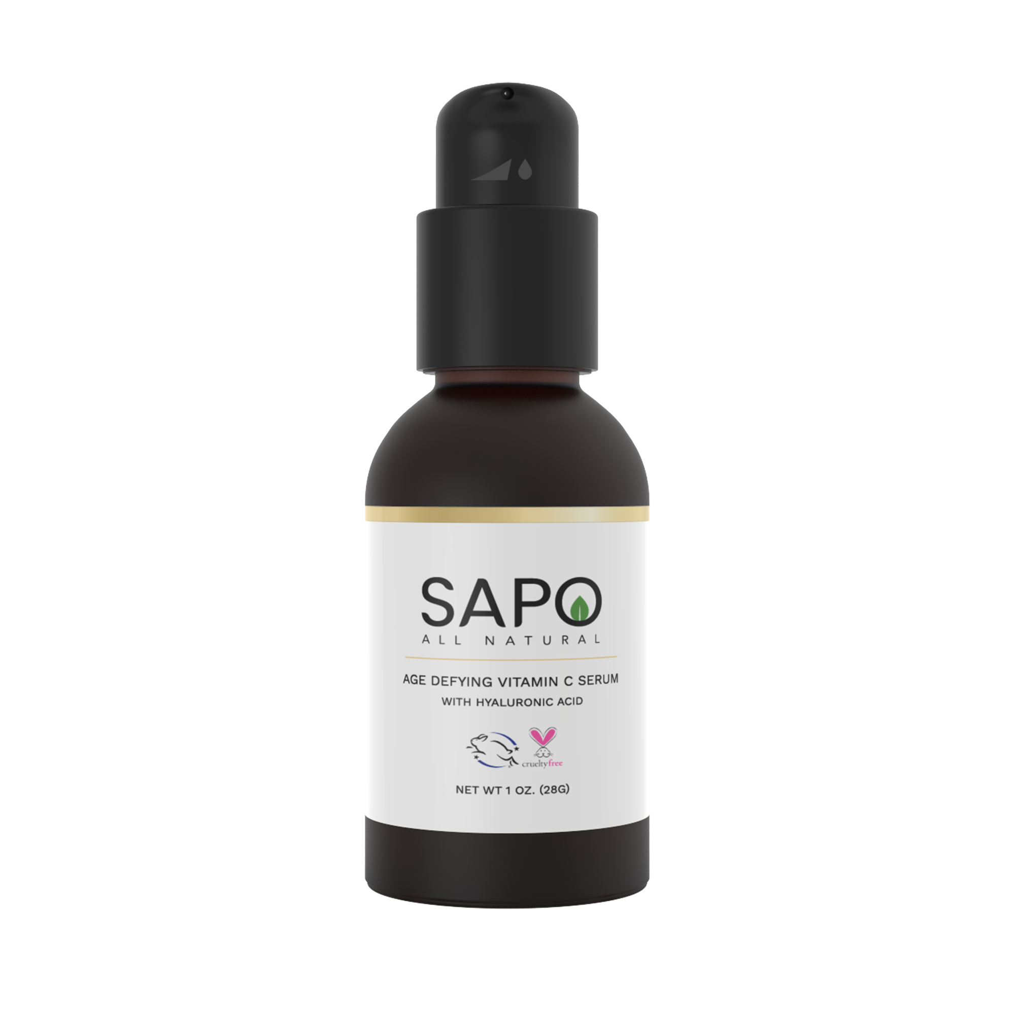 Sapo All Natural Vitamin C Hyaluronic Acid Face Serum, 1 oz