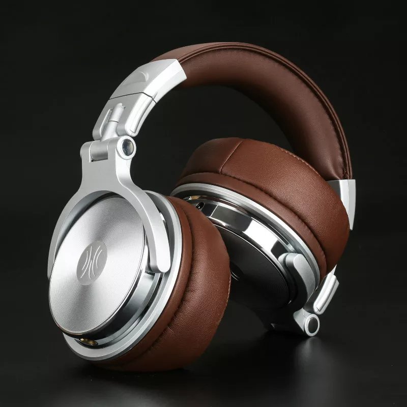 DJ Pro Over-Ear Headphones – 50mm Drivers, Foldable, Wired with Mic, 6.3mm & 3.5mm