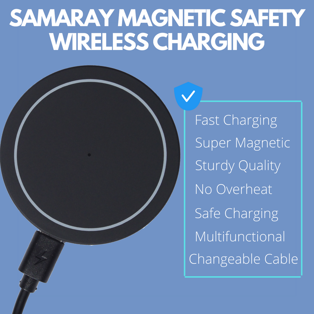 Samaray Magnetic Wireless Charger for iPhone 12/13 – MagSafe Compatible, 20W USB-C