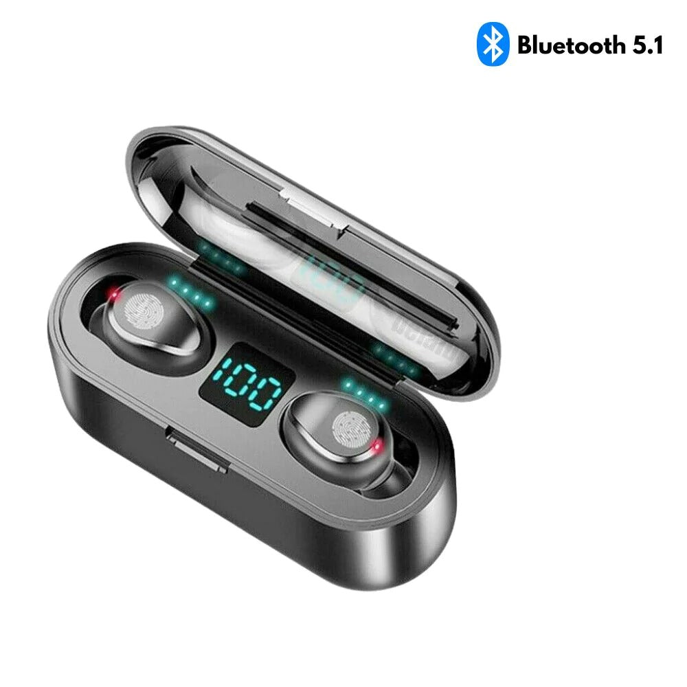 Bluetooth 5.0 Wireless Earbuds with Charging Case Power Bank – IPX7 Waterproof, CVC 8.0 Noise Cancelling