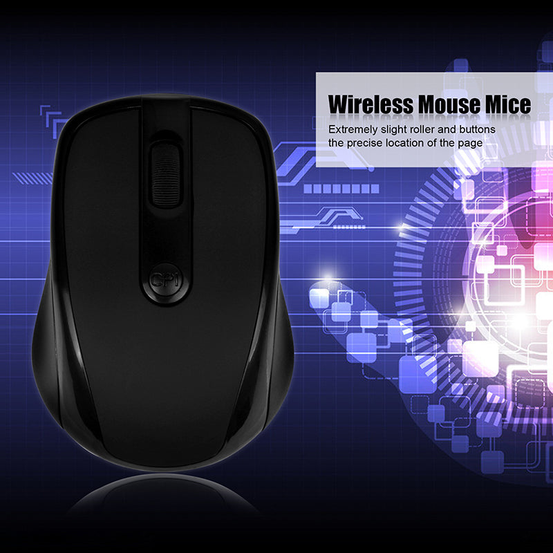 Wireless Optical Mouse – 800/1000/1200 DPI, 10m Range, USB Nano Receiver