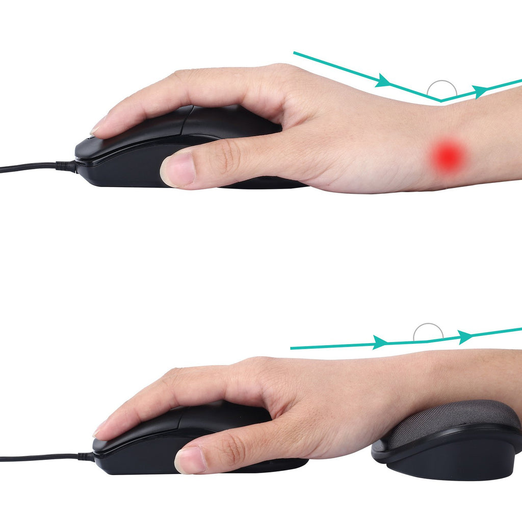 Memory Foam Wrist Rest Mouse Pad – Non-Slip Ergonomic Computer Desk Pad