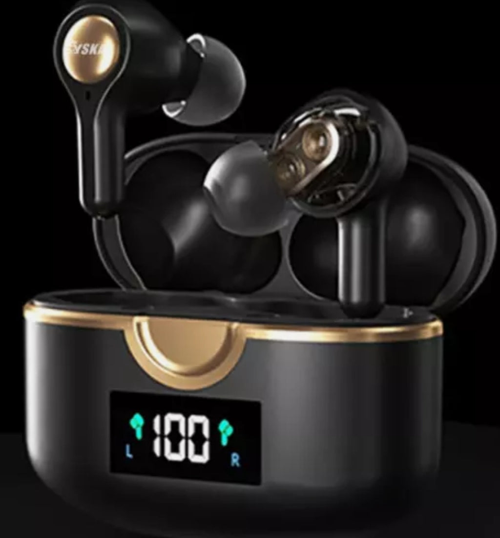 Ninja Dragon T22PRO Bluetooth 5.0 Earbuds – Dual Driver, 4-Mic, Game Mode, USB-C
