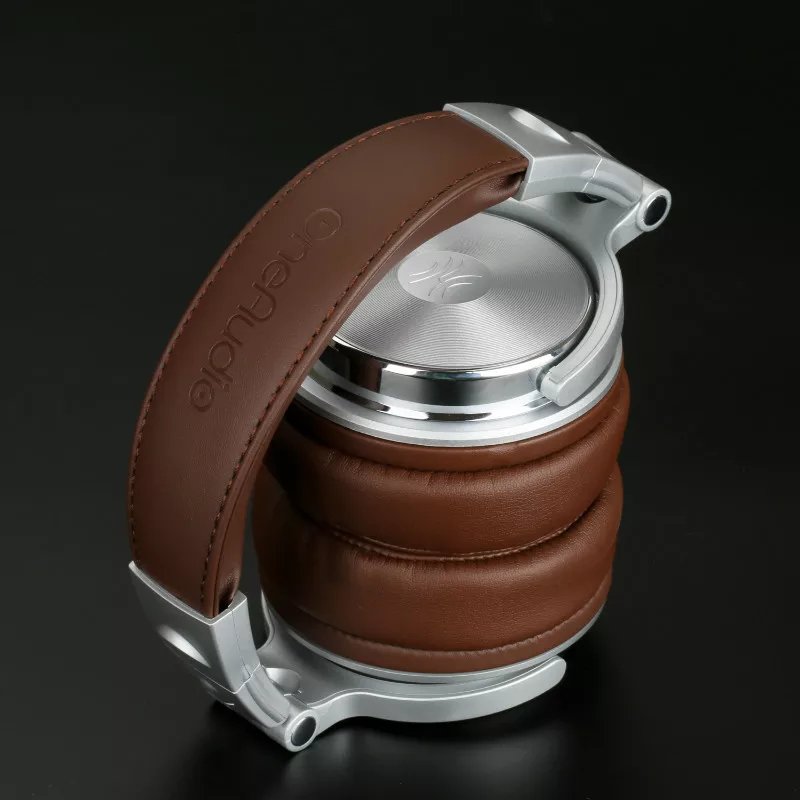 DJ Pro Over-Ear Headphones – 50mm Drivers, Foldable, Wired with Mic, 6.3mm & 3.5mm