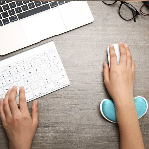 Memory Foam Wrist Rest Mouse Pad – Non-Slip Ergonomic Computer Desk Pad