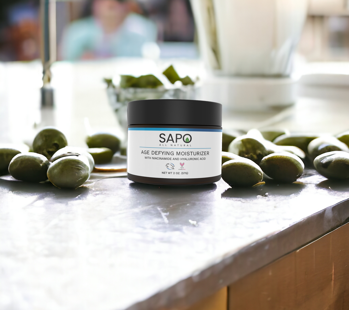 Sapo All Natural Niacinamide Hyaluronic Acid Face Moisturizer, 2 oz