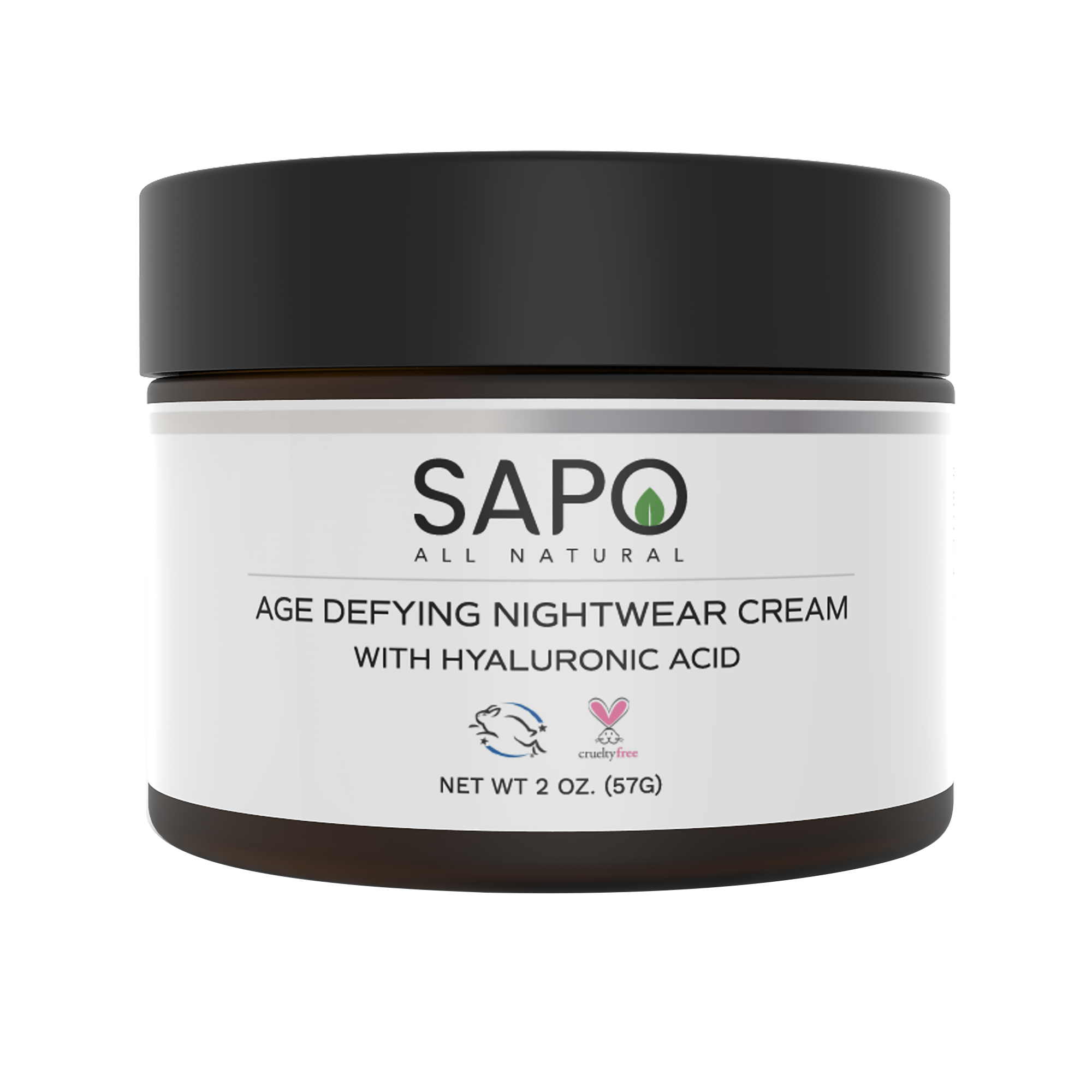 Sapo All Natural Niacinamide Hyaluronic Acid Night Cream, 2 oz