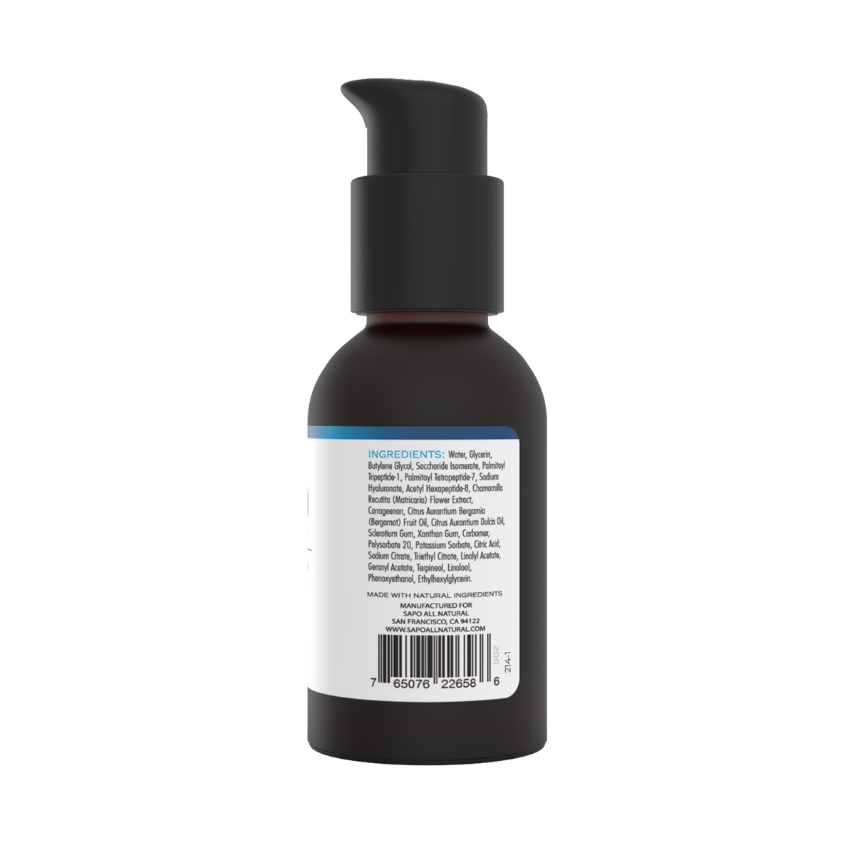 Sapo All Natural Peptide Hyaluronic Acid Eye Serum, 1 oz