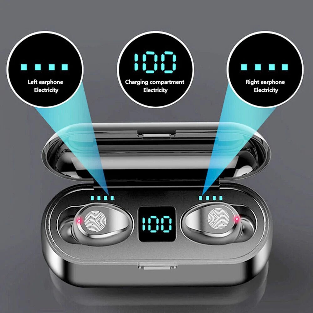 Bluetooth 5.0 Wireless Earbuds with Charging Case Power Bank – IPX7 Waterproof, CVC 8.0 Noise Cancelling