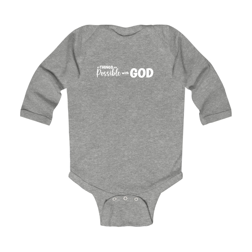 Infant Long Sleeve Graphic T-shirt - All Things are Possible with God