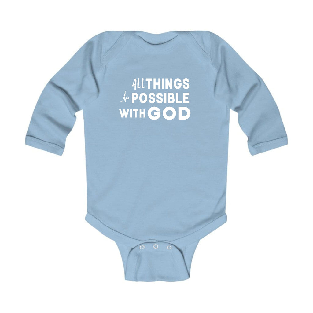 Infant Long Sleeve Graphic T-shirt - All Things are Possible with God