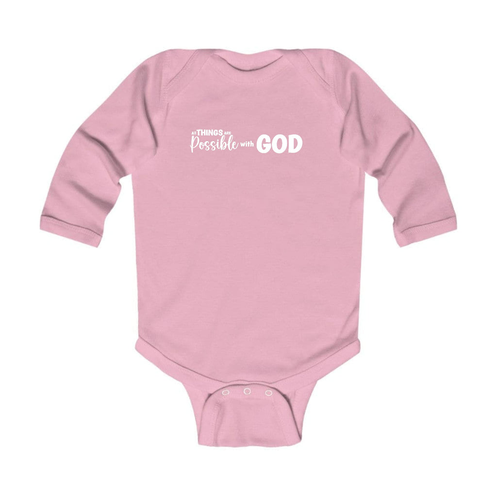 Infant Long Sleeve Graphic T-shirt - All Things are Possible with God
