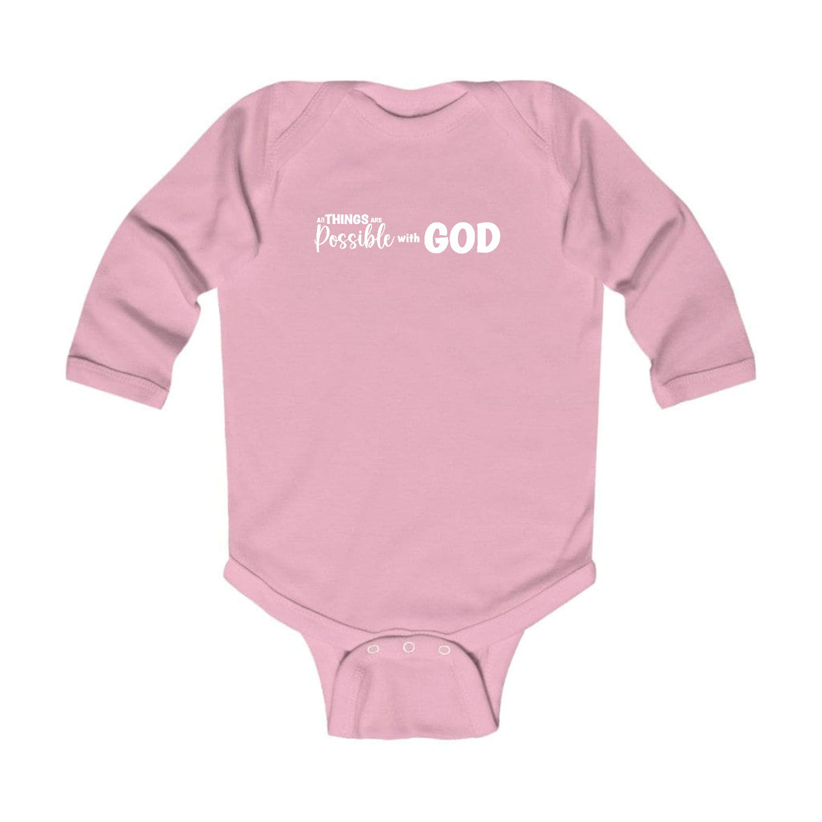 Infant Long Sleeve Graphic T-shirt - All Things are Possible with God
