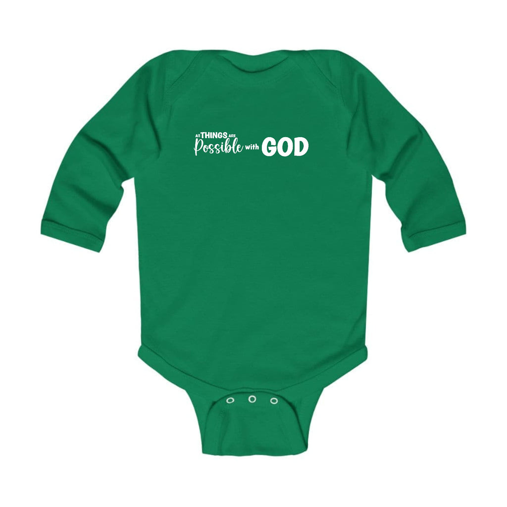 Infant Long Sleeve Graphic T-shirt - All Things are Possible with God