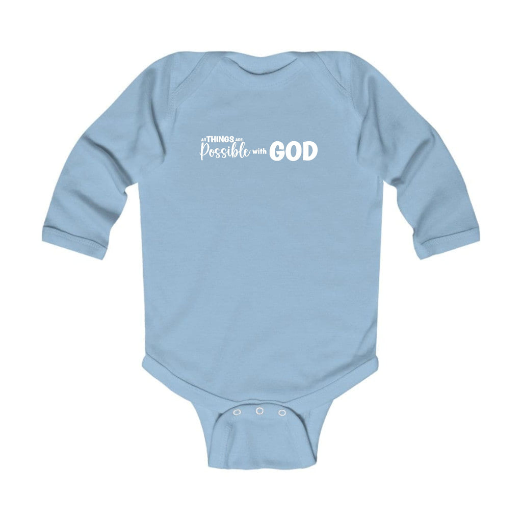 Infant Long Sleeve Graphic T-shirt - All Things are Possible with God