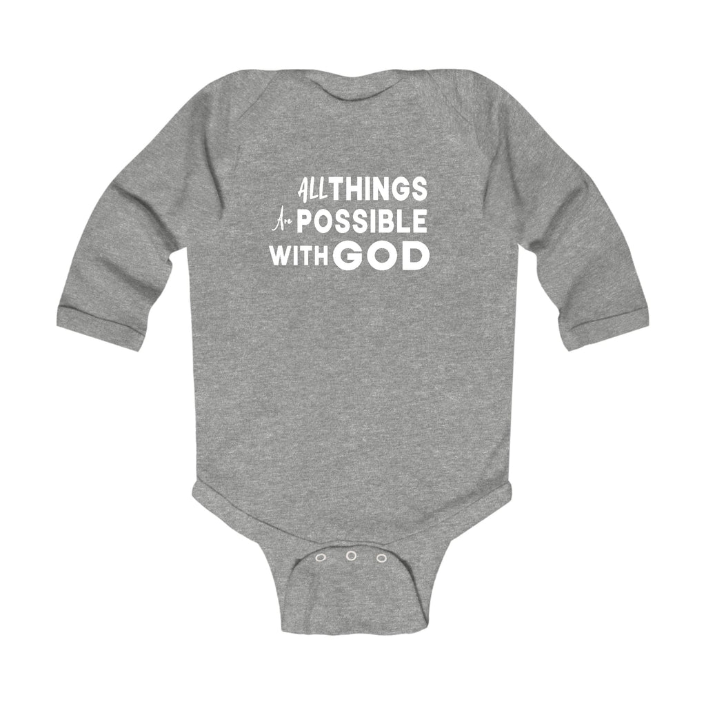 Infant Long Sleeve Graphic T-shirt - All Things are Possible with God