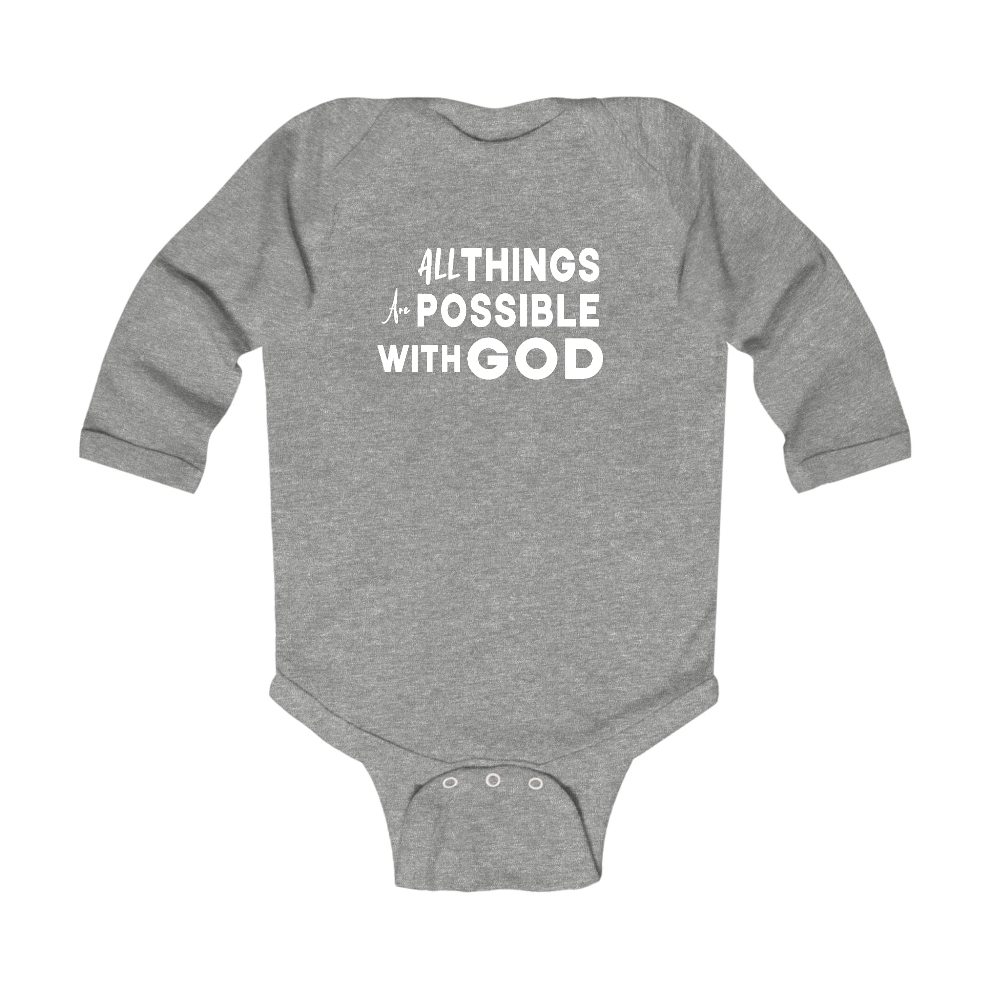 Infant Long Sleeve Graphic T-shirt - All Things are Possible with God
