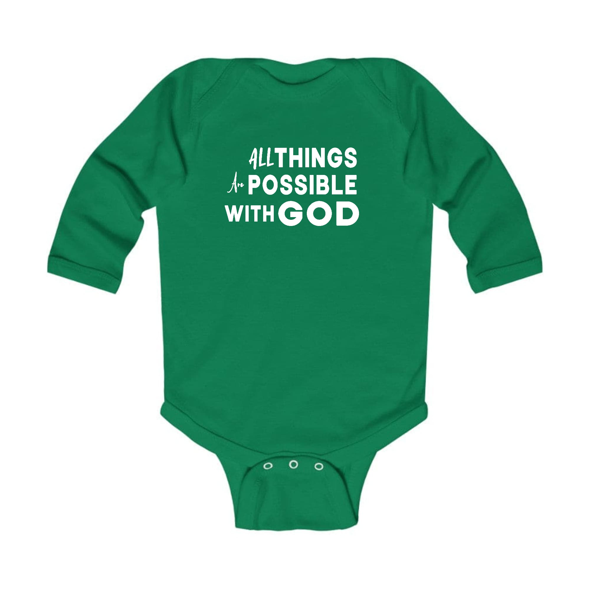Infant Long Sleeve Graphic T-shirt - All Things are Possible with God