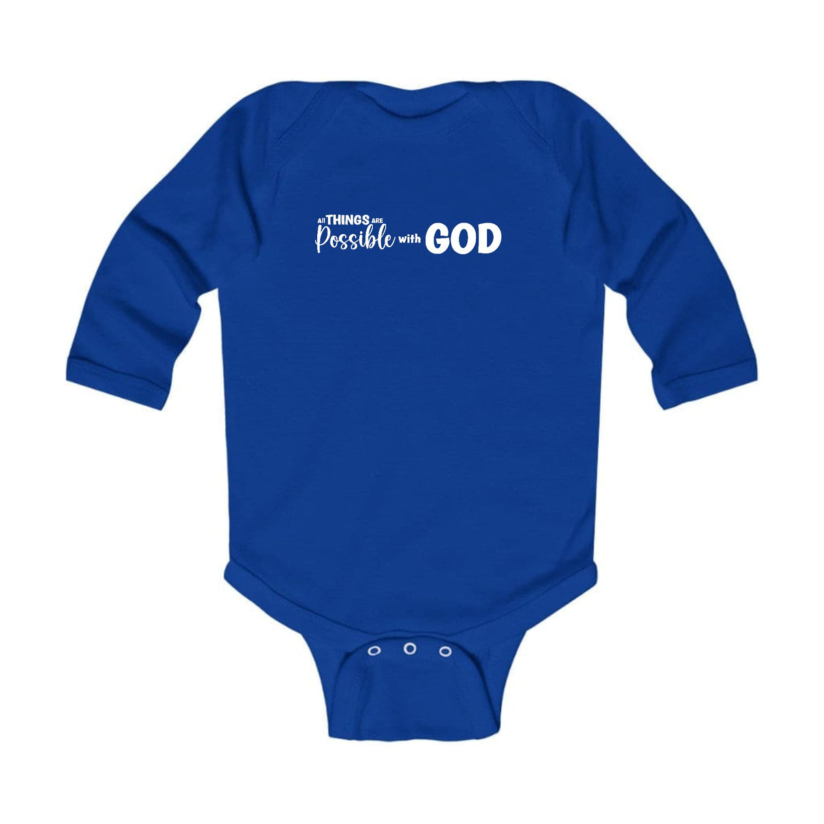 Infant Long Sleeve Graphic T-shirt - All Things are Possible with God