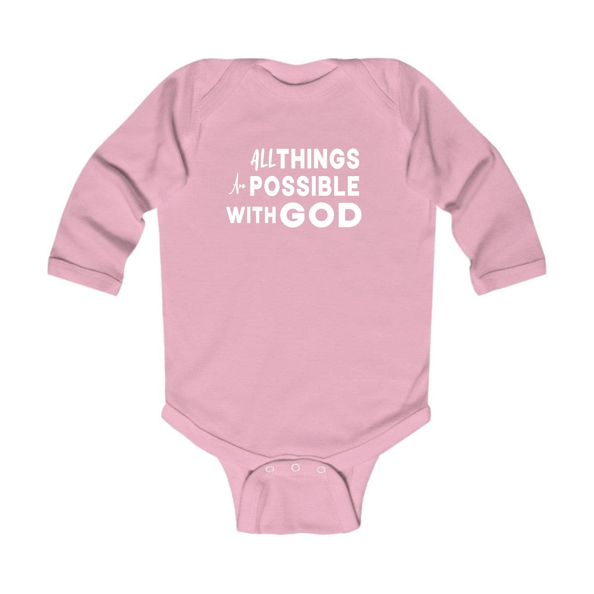 Infant Long Sleeve Graphic T-shirt - All Things are Possible with God