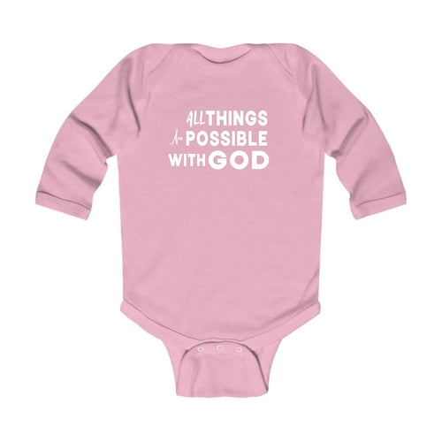 Infant Long Sleeve Graphic T-shirt - All Things are Possible with God